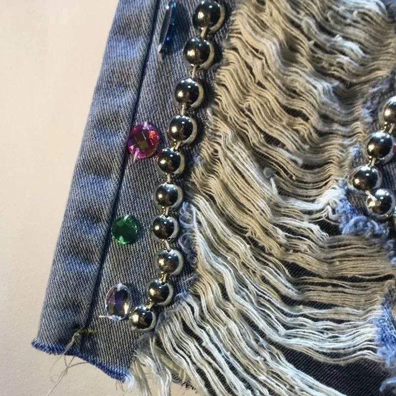 High Waist Jeans Shorts
