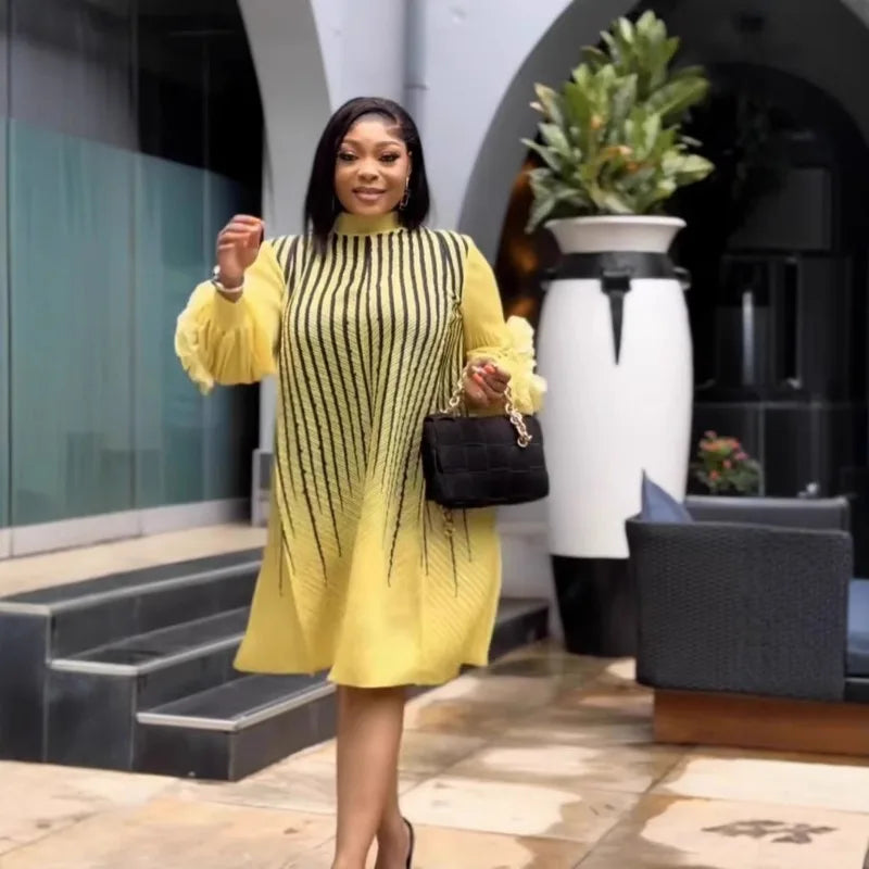 Plus Size Pleated Dress
