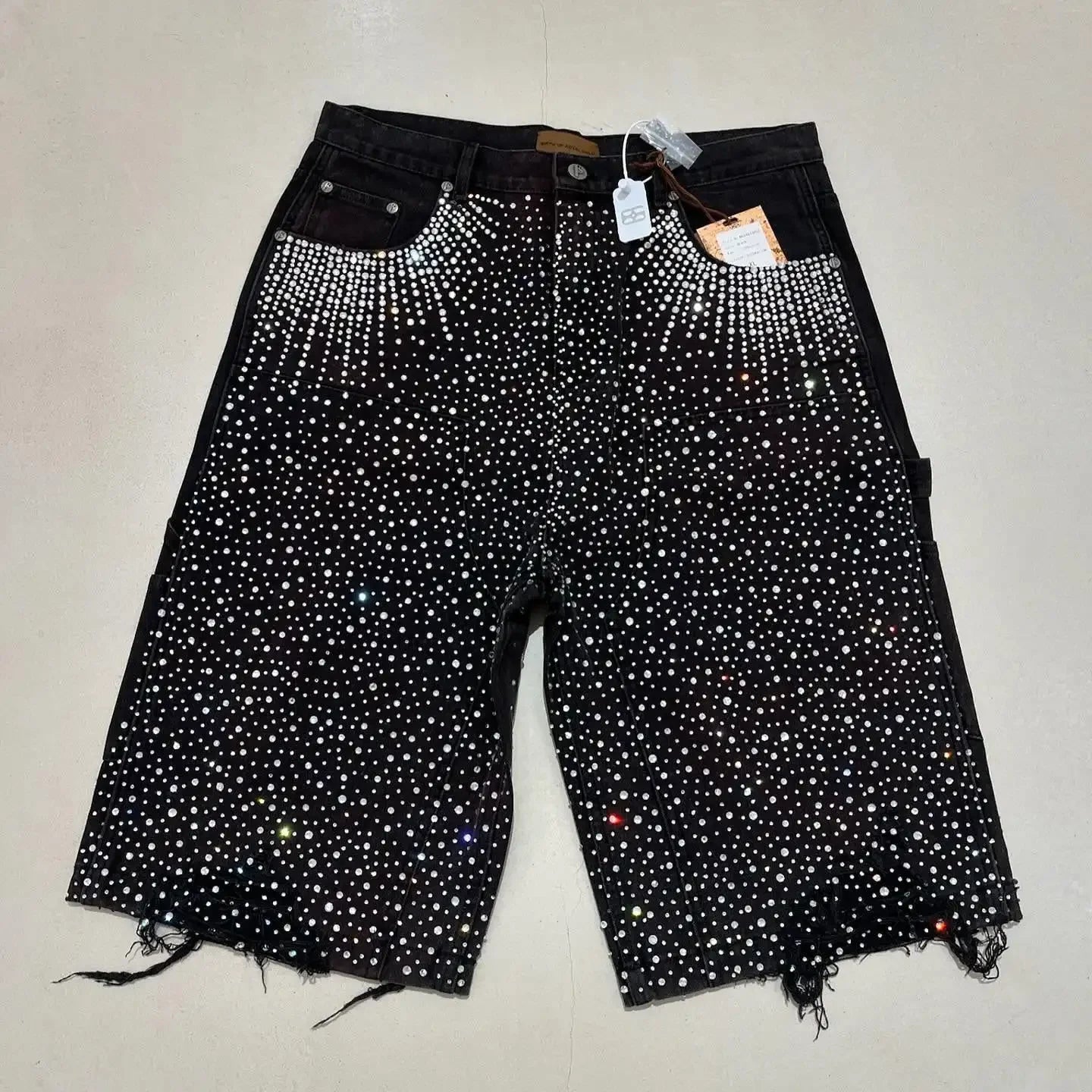 Rhinestone Denim Shorts
