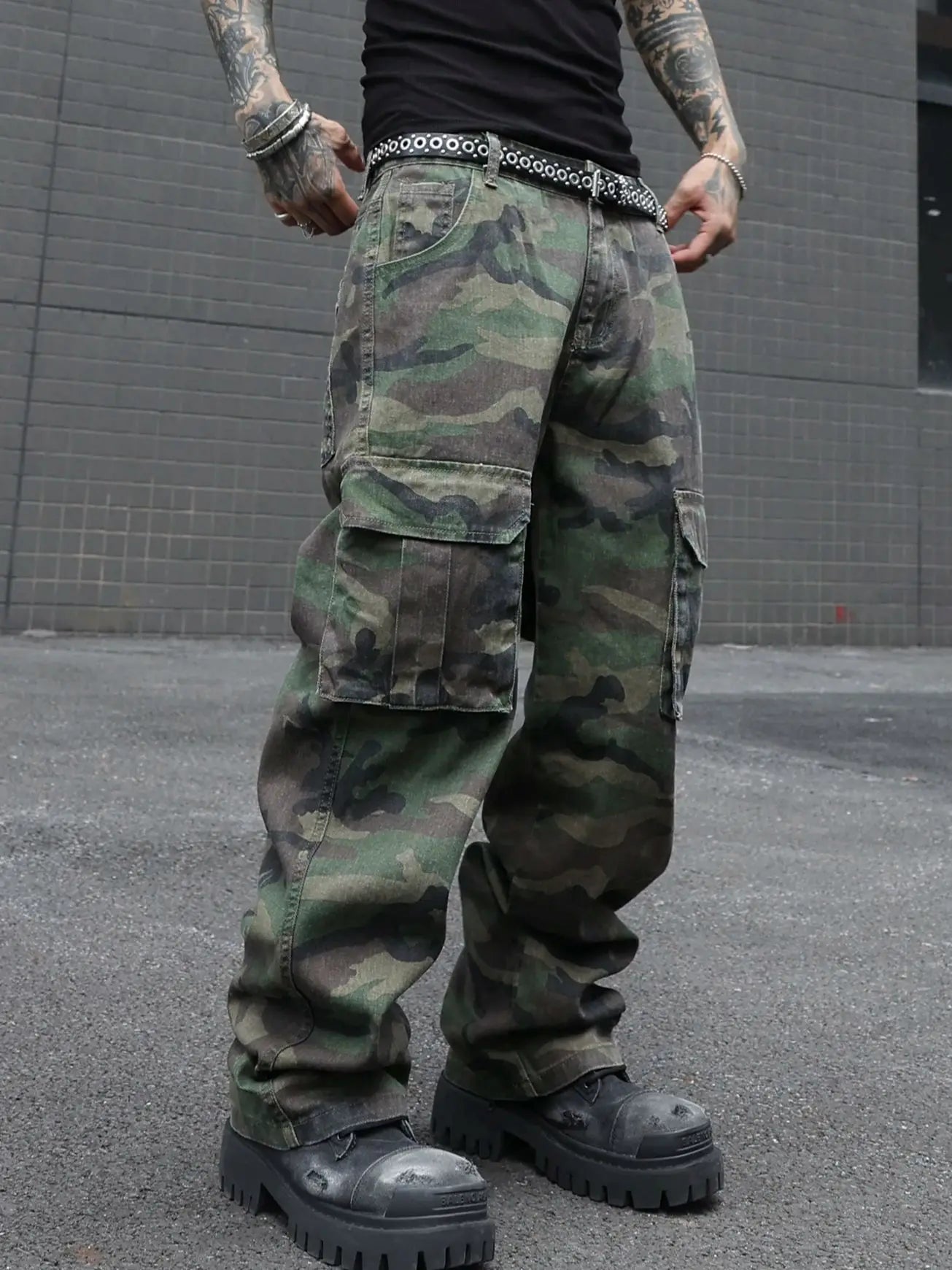 Men's camouflage utility jeans