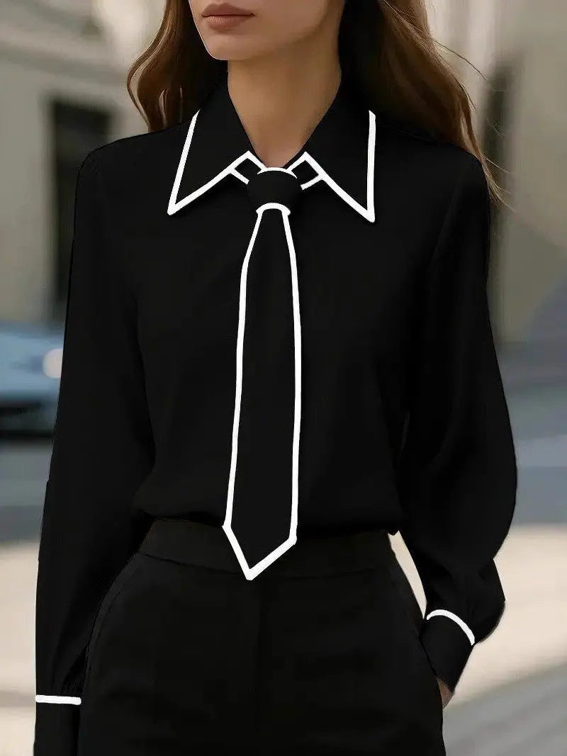 Long Sleeve Shirt with Tie