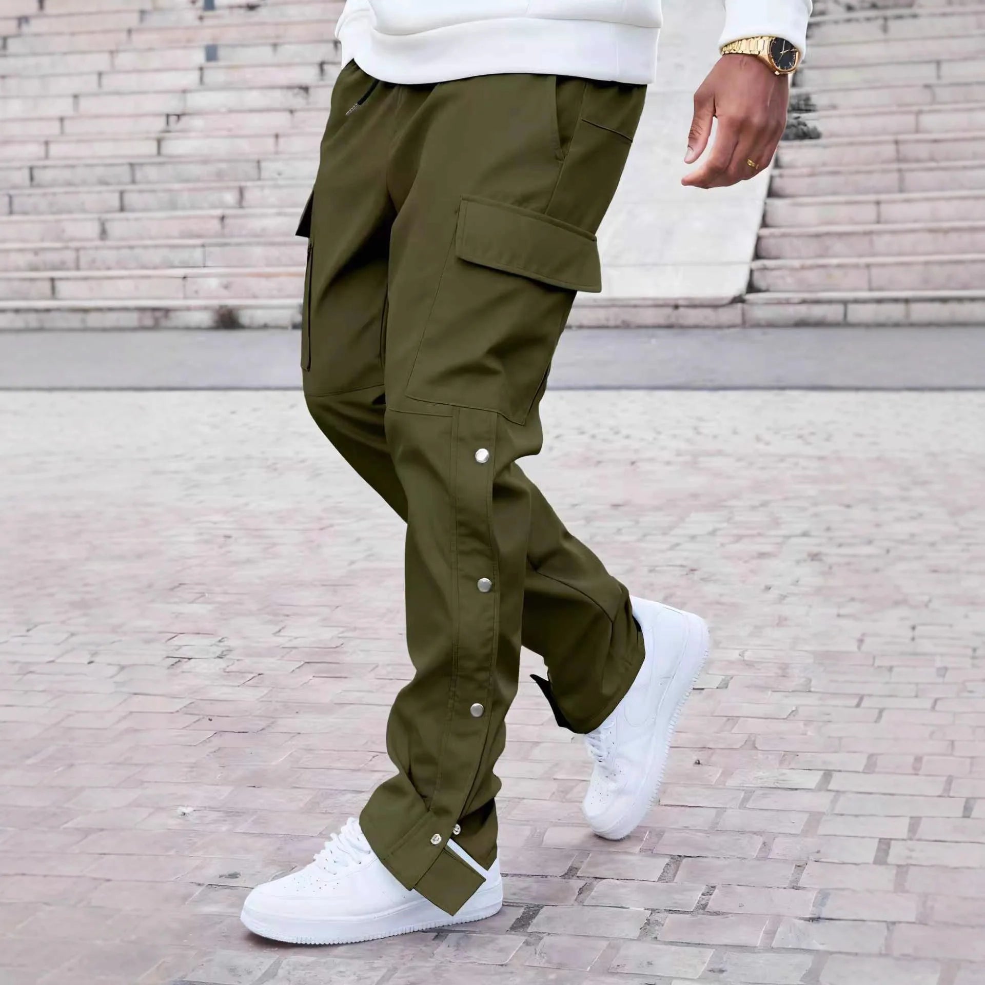 men's casual multi-pocket pants