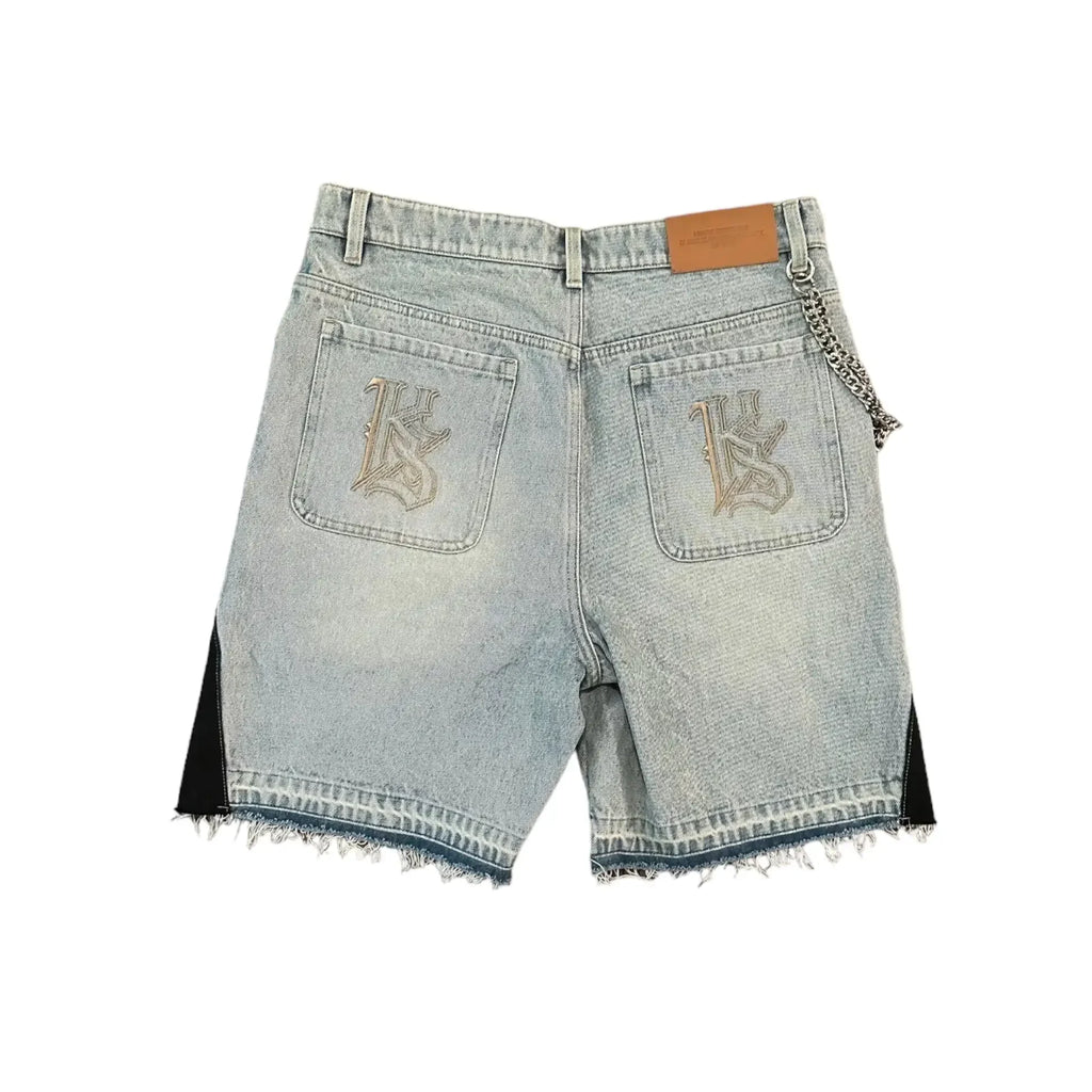 Patchwork Denim and camo Shorts