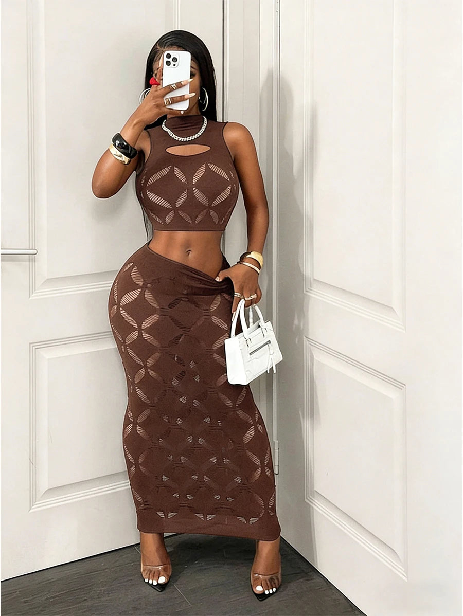 2pcs High Waist Skirt