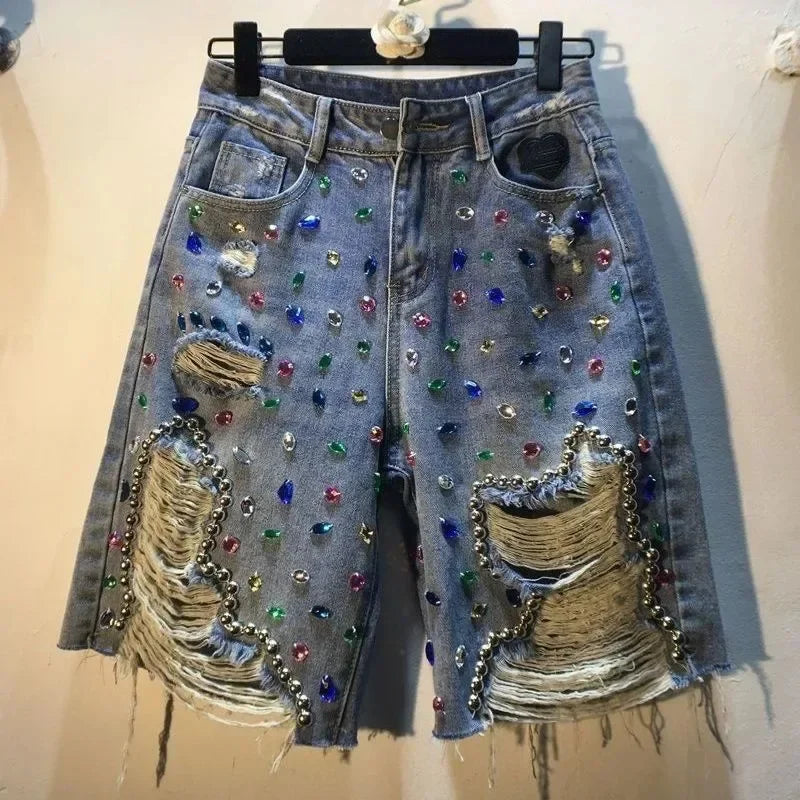 High Waist Jeans Shorts