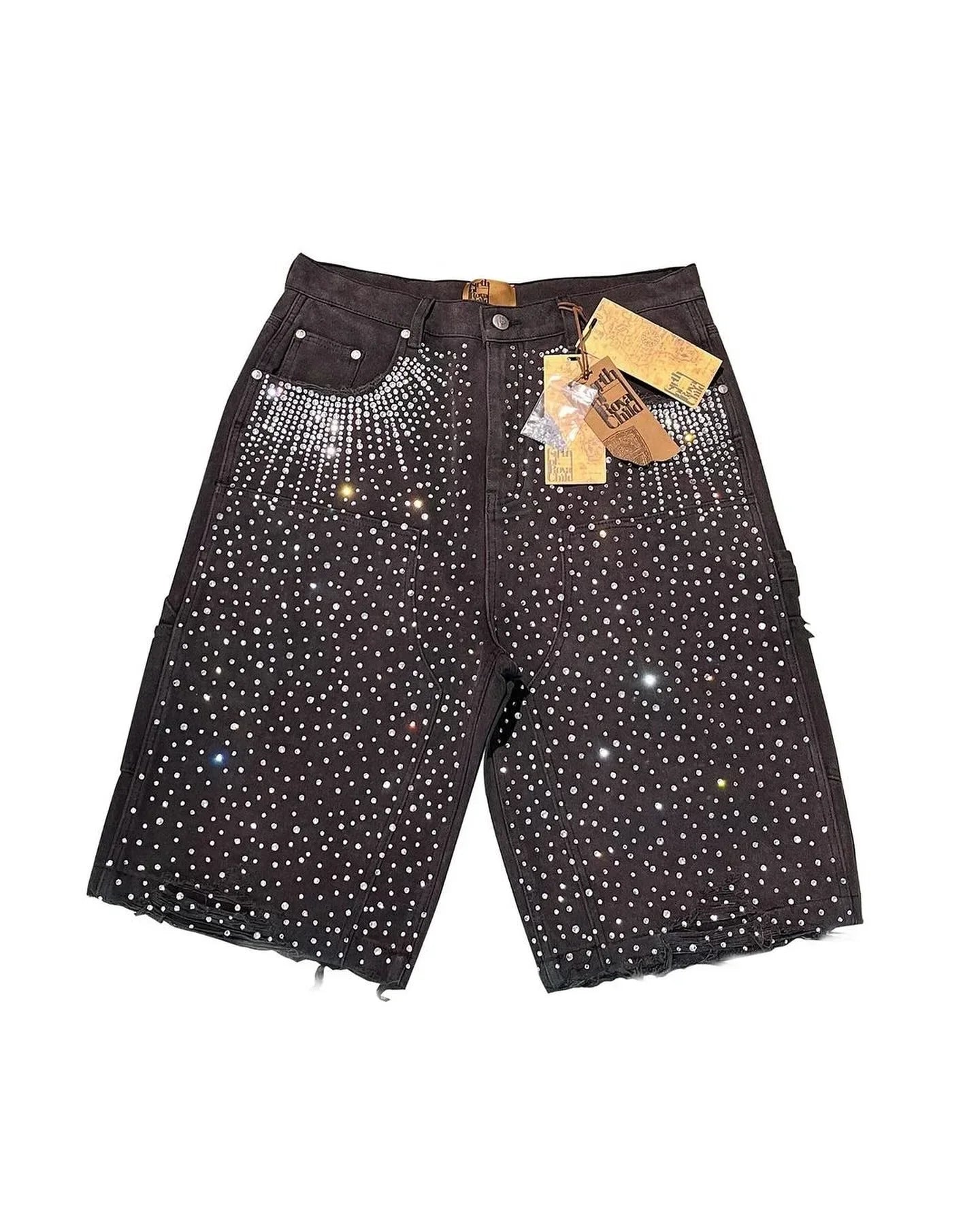 Rhinestone Denim Shorts
