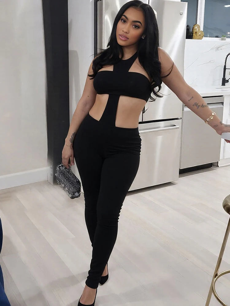 Sleeveless Skinny jumpsuit