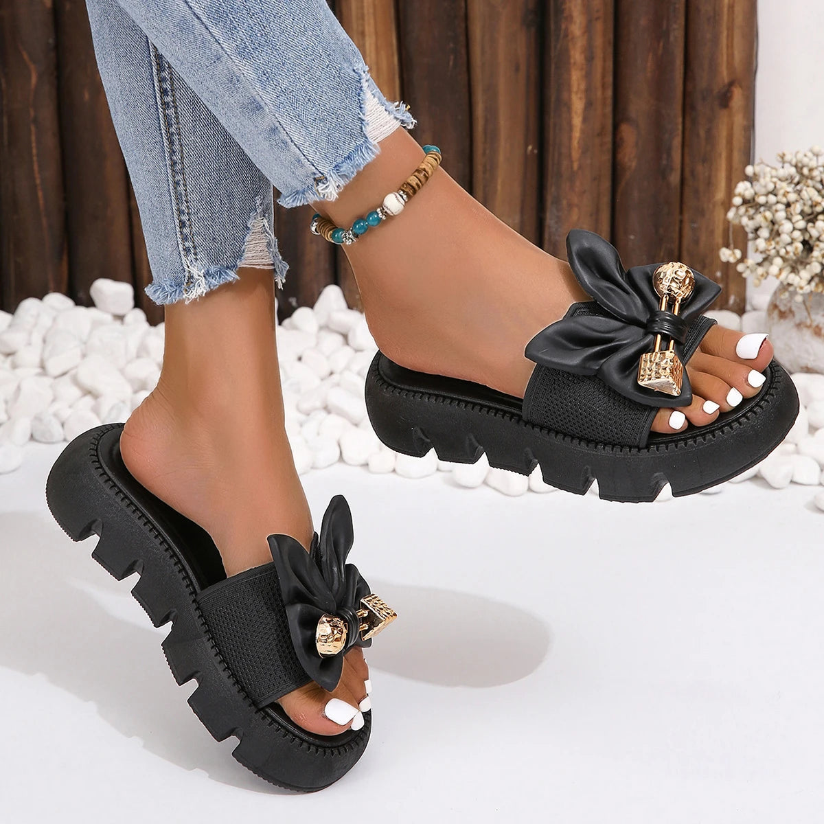 Casual Round Toe slides
