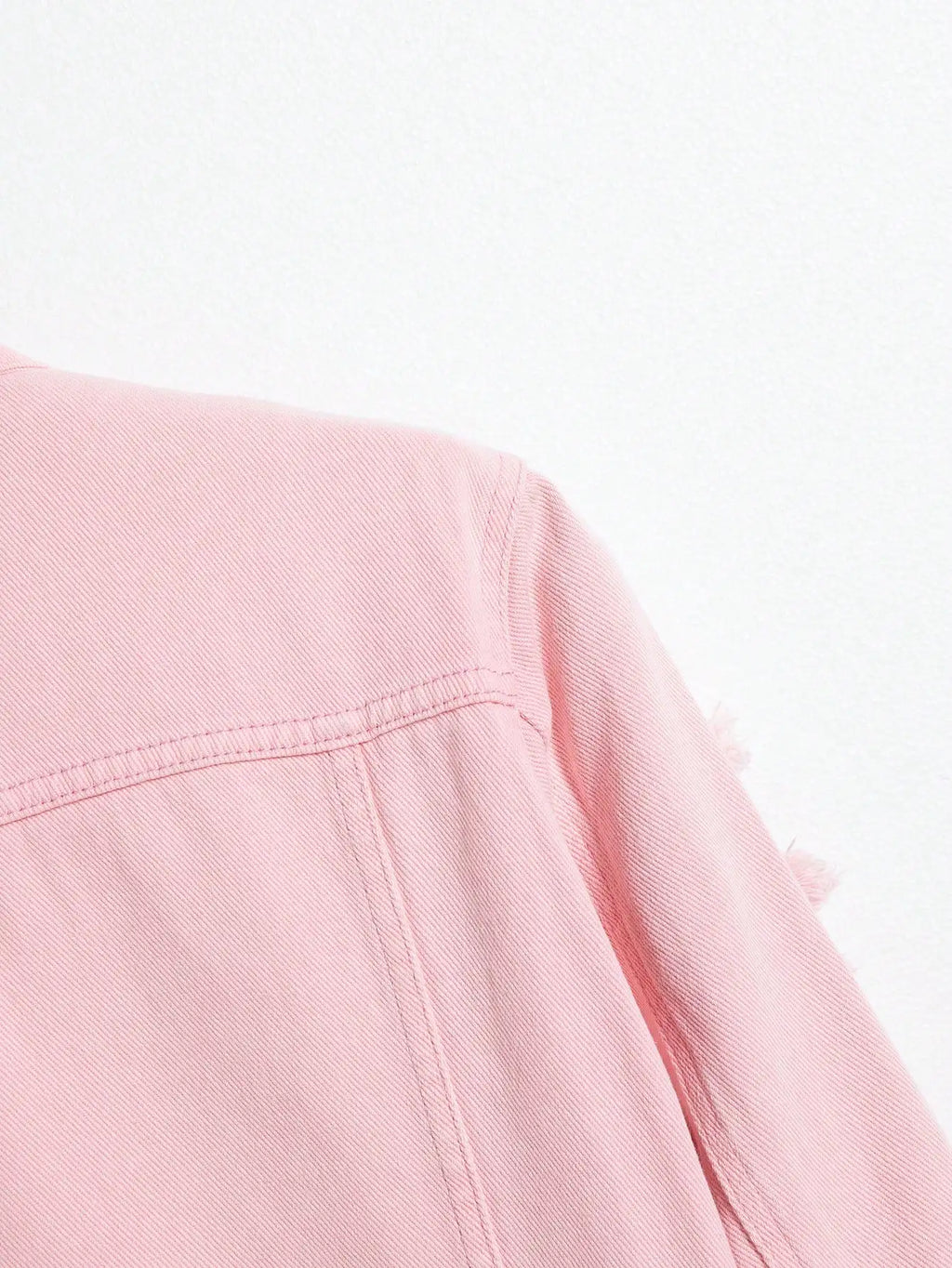 Denim Pink ripped jacket