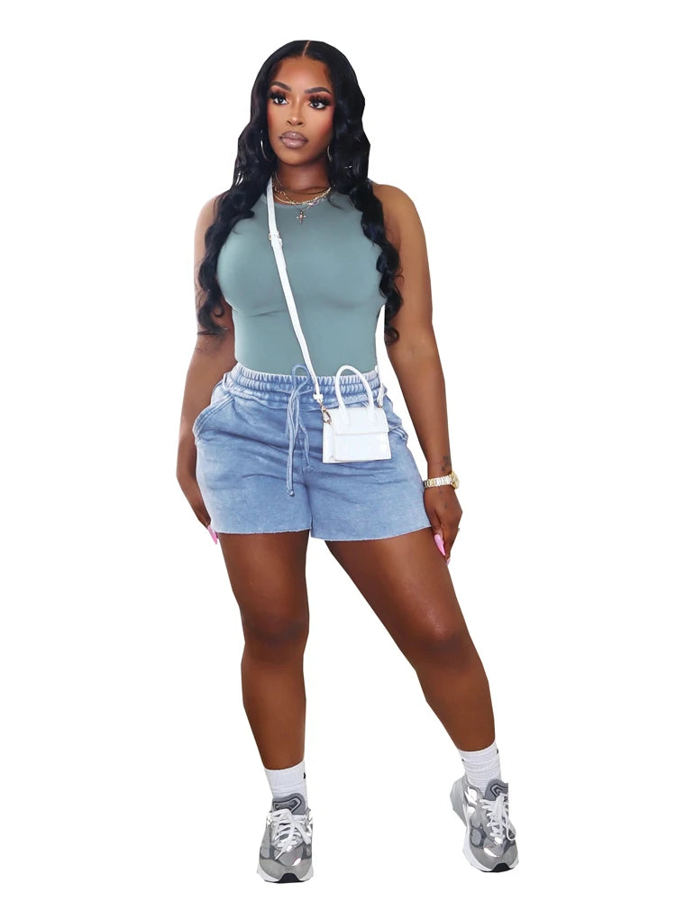 Sleeveless Tank Top and Biker Short 2 Piece Sets