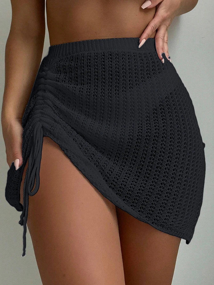 knit short beach skirt