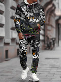 men's graffiti print outfit