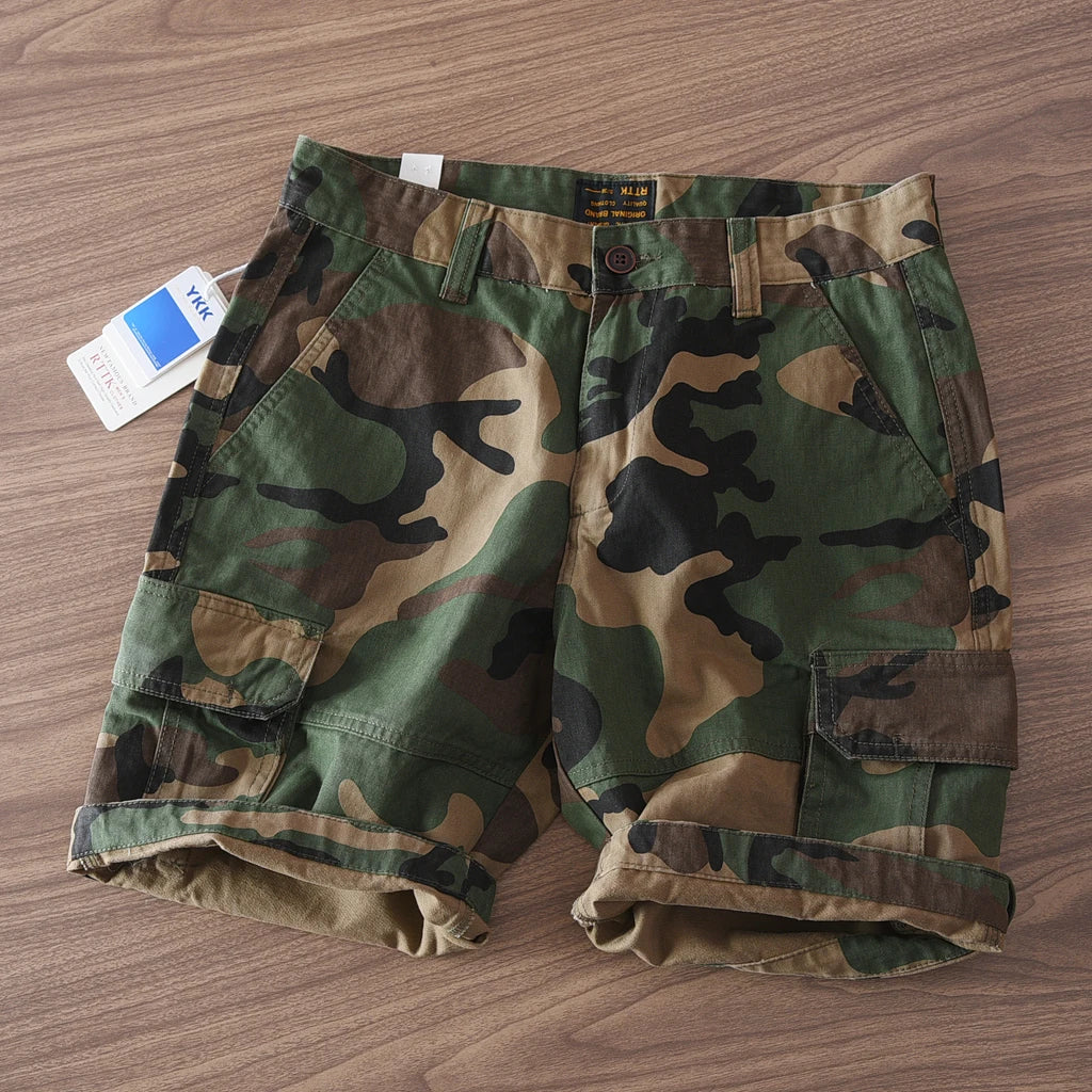 Camouflage Multi-pocket Casual Cargo Shorts