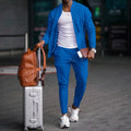 Zippered Shirt Coat And Trousers Outfit