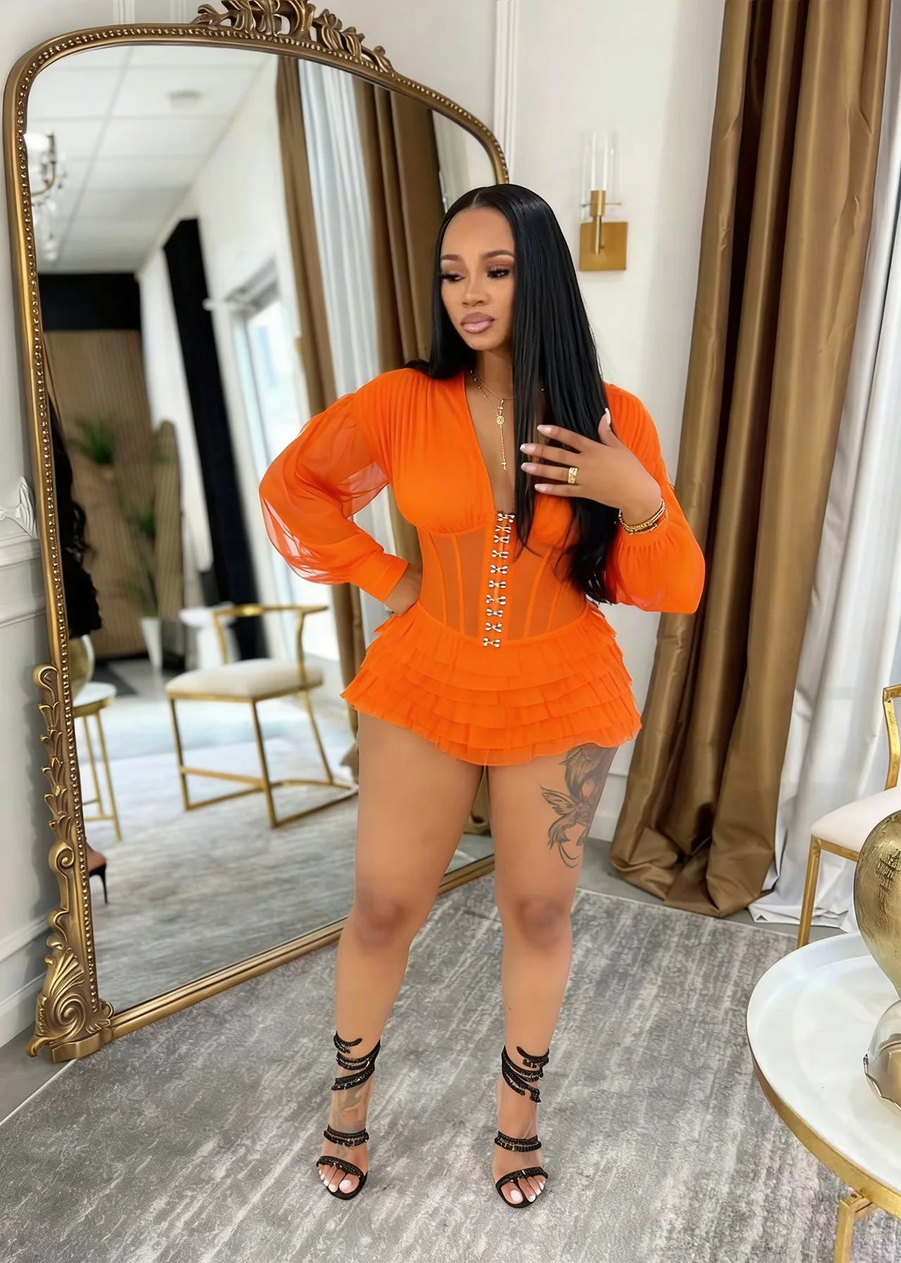 Ruched Long Sleeves Jumpsuit
