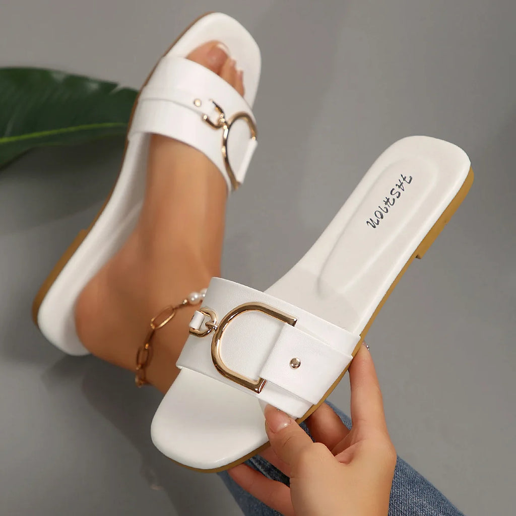 Open-Toe Metal Decoration slides