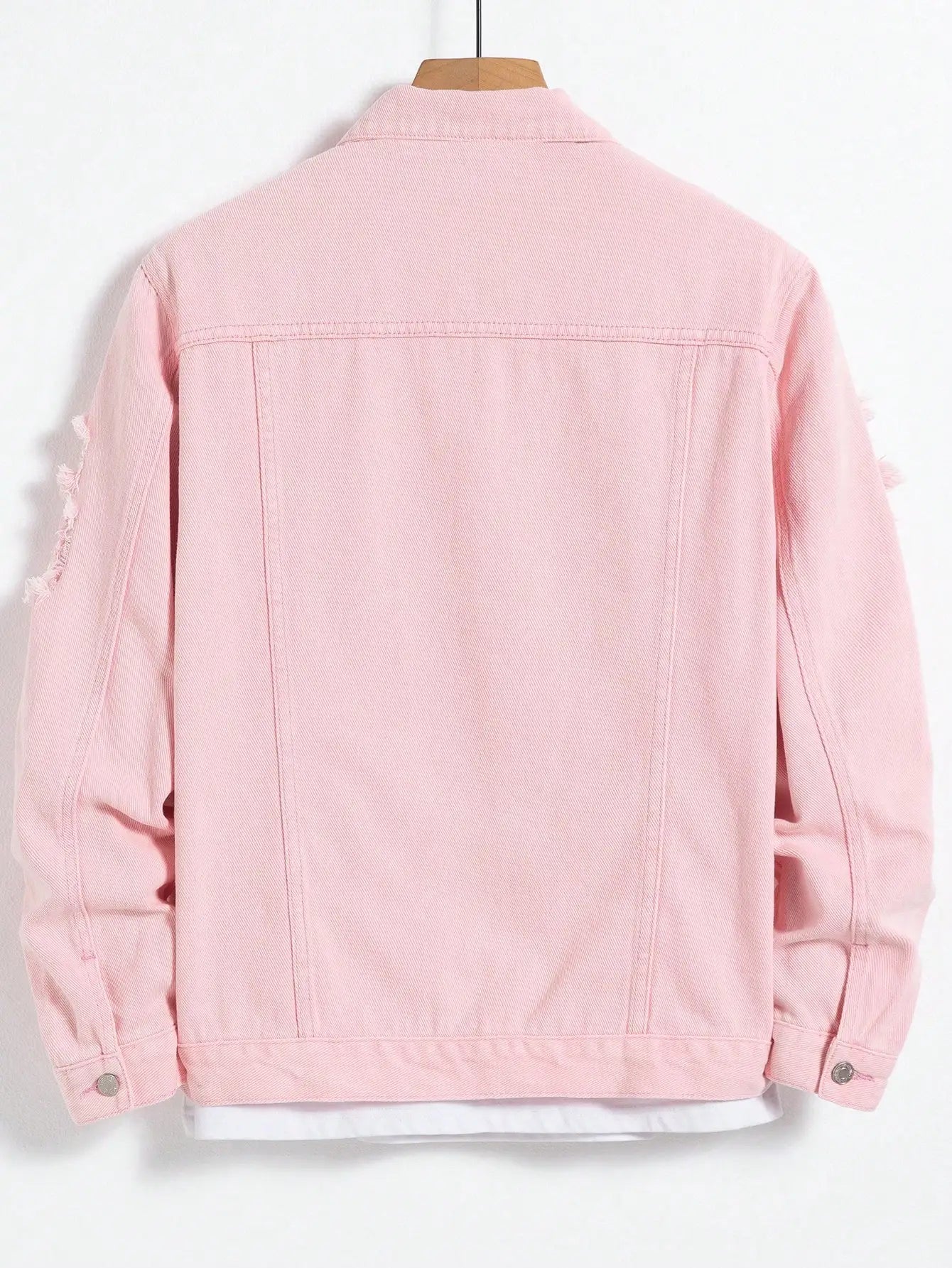 Denim Pink ripped jacket
