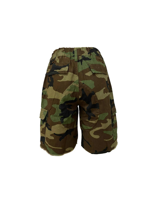 Camo Multi Pocket Casual Women's Shorts
