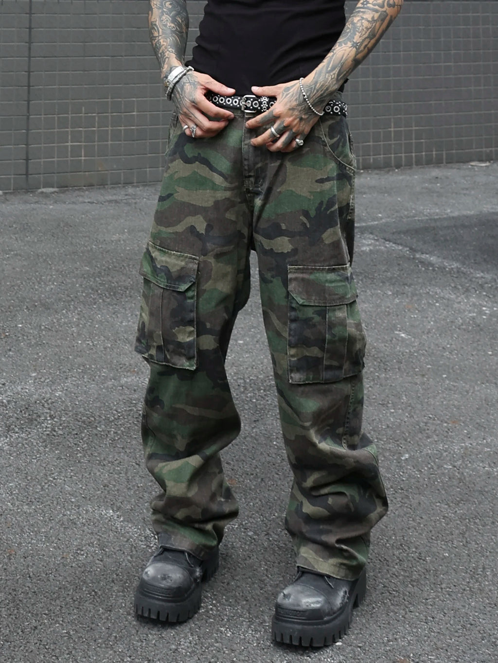 Men's camouflage utility jeans