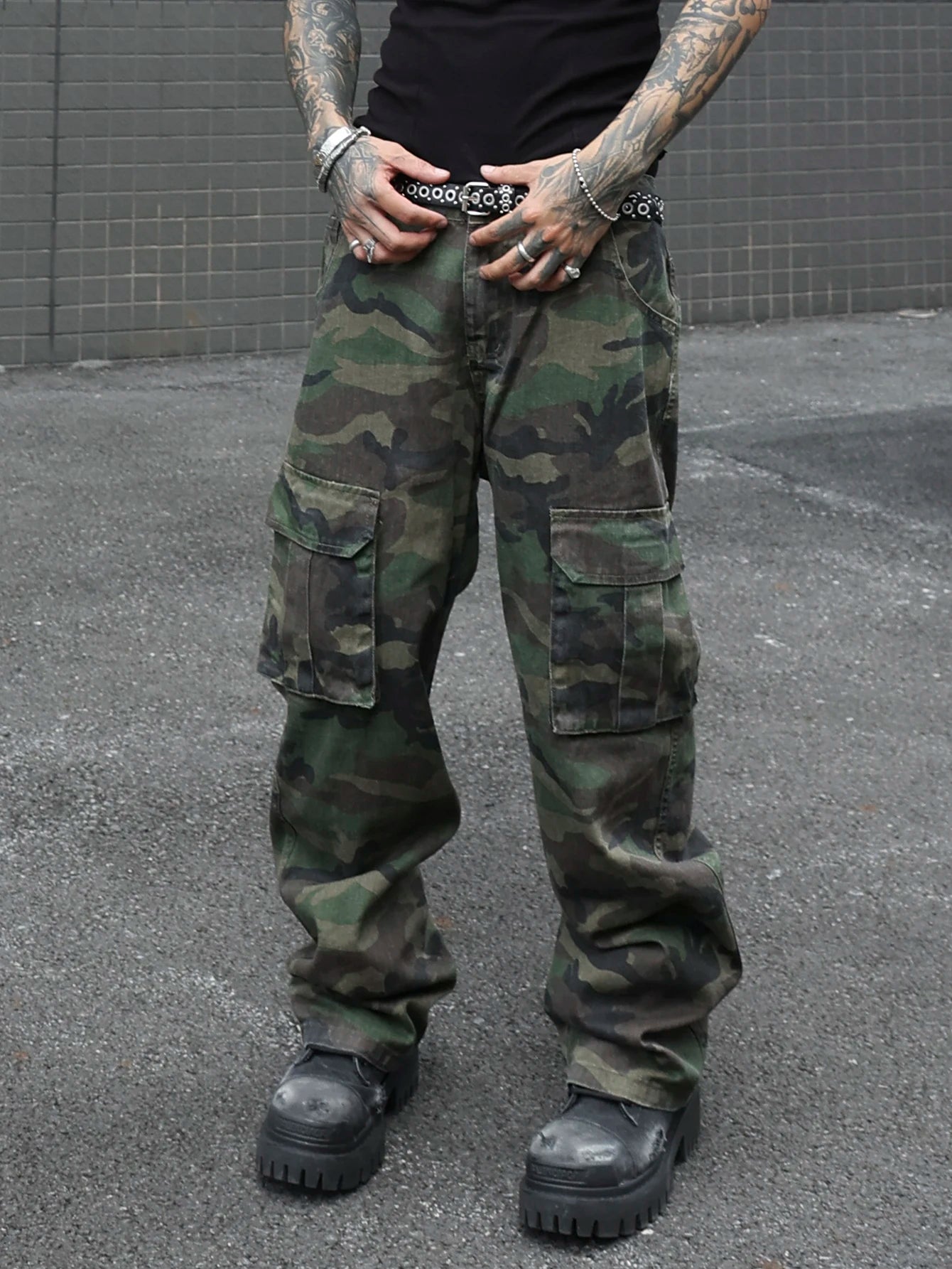 Men's camouflage utility jeans