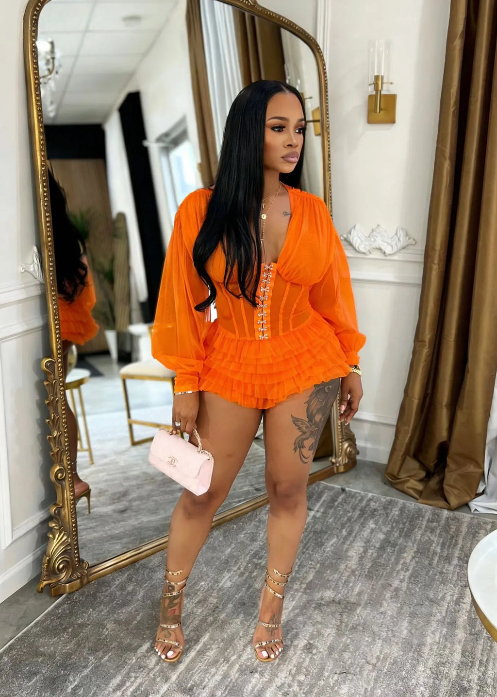 Ruched Long Sleeves Jumpsuit