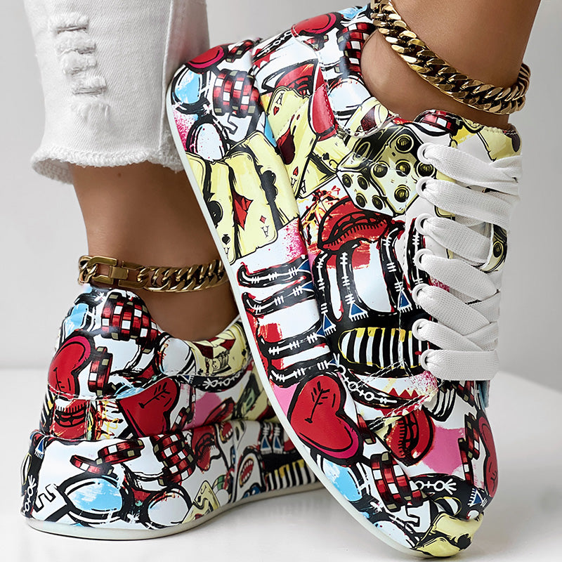 Casual Round Toe Thick Sole Sneakers