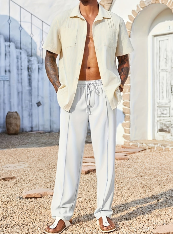 Casual straight pants ￼