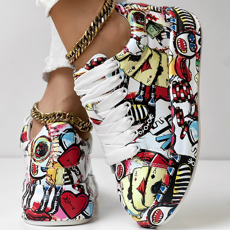 Casual Round Toe Thick Sole Sneakers