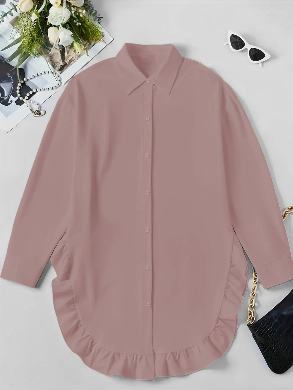Casual Shirt With Ruffles