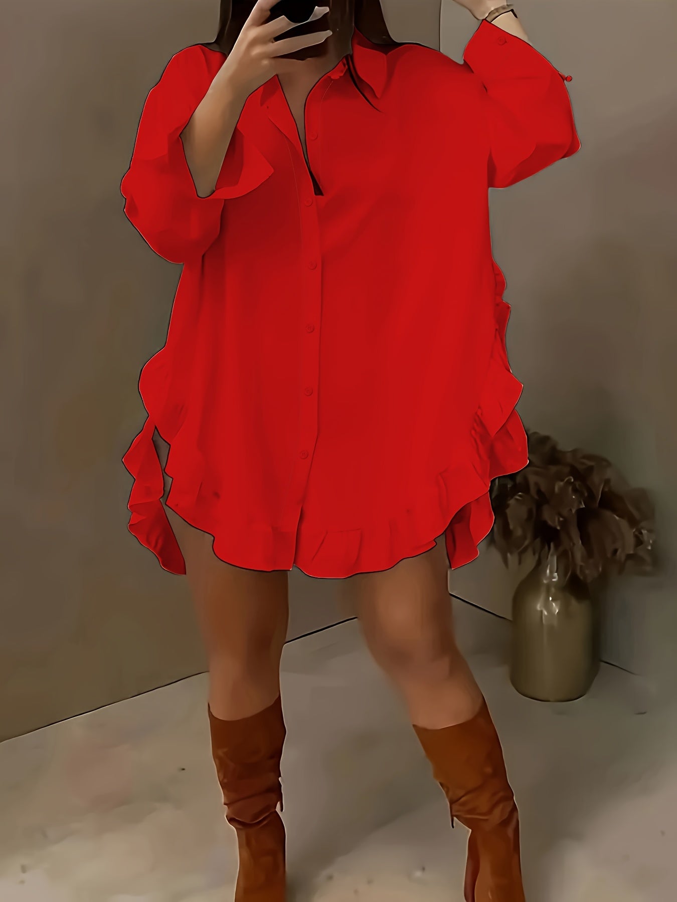 Casual Shirt With Ruffles