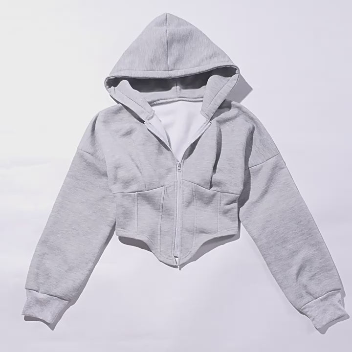 Zipper Hoodie Cardigan